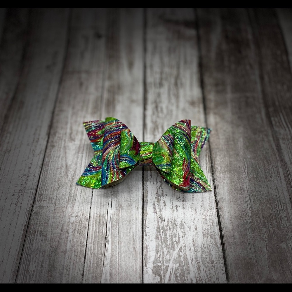 Faux Leather Hairbow